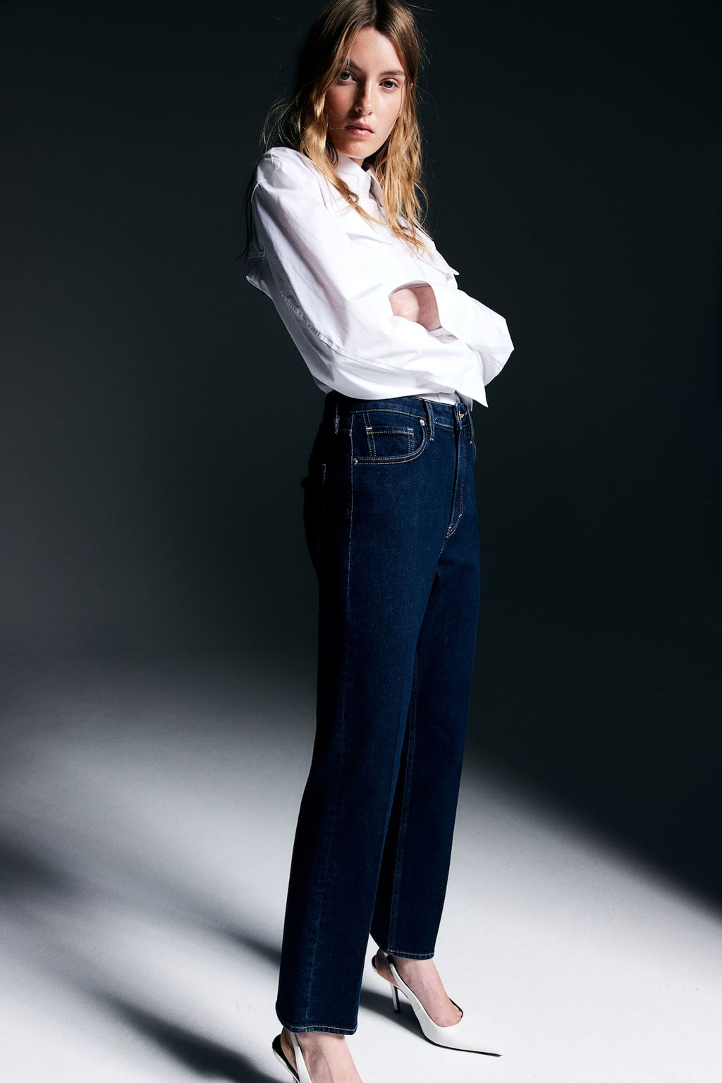 Slim Straight High Ankle Jeans - H&m фото 4