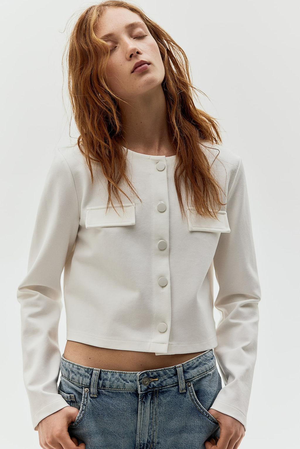 Cardigan de punto con bolsillos decorativos - H&m фото 3