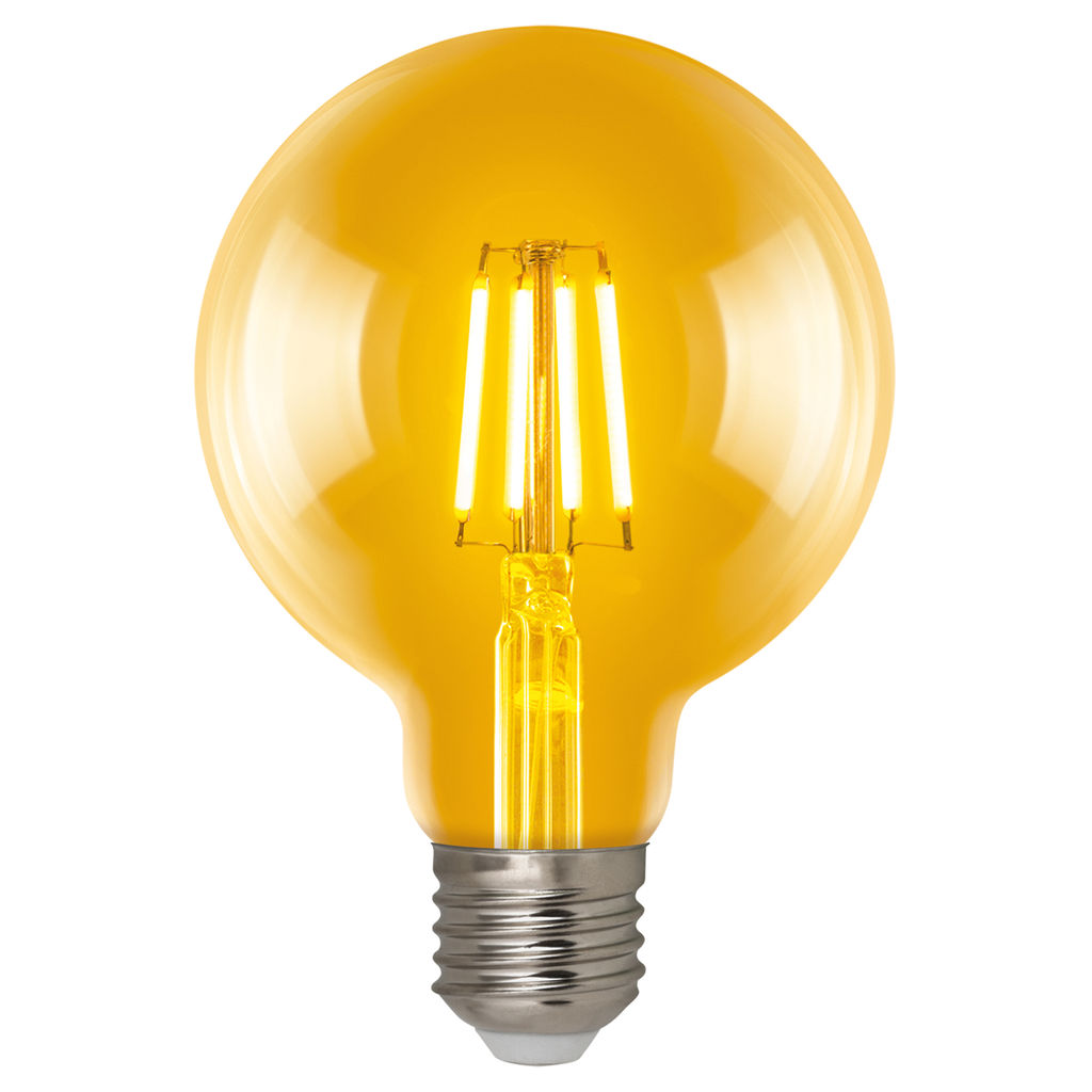 LED-G95-6W/GOLDEN/E27 GLV21GO Лампа светодиодная Vintage. Форма шар, золотистая колба. Картон. ТМ Uniel