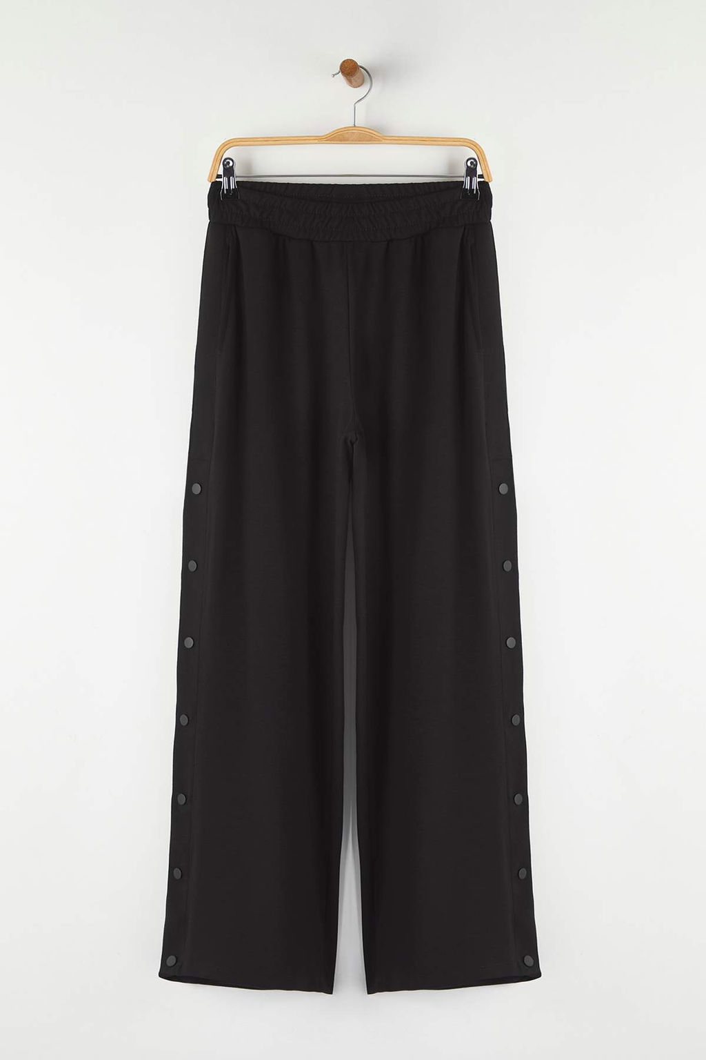 Siyah Yan? C?tc?tl? Wideleg/Genis Paca Orme Esofman Alt? TWOAW26EA00006 - Trendyolmilla фото 5