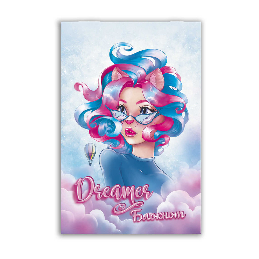 Цена за 3 шт. Блокнот, А7, 32 л, арт. 64497 СТИЛЬНАЯ ДЕВУШКА