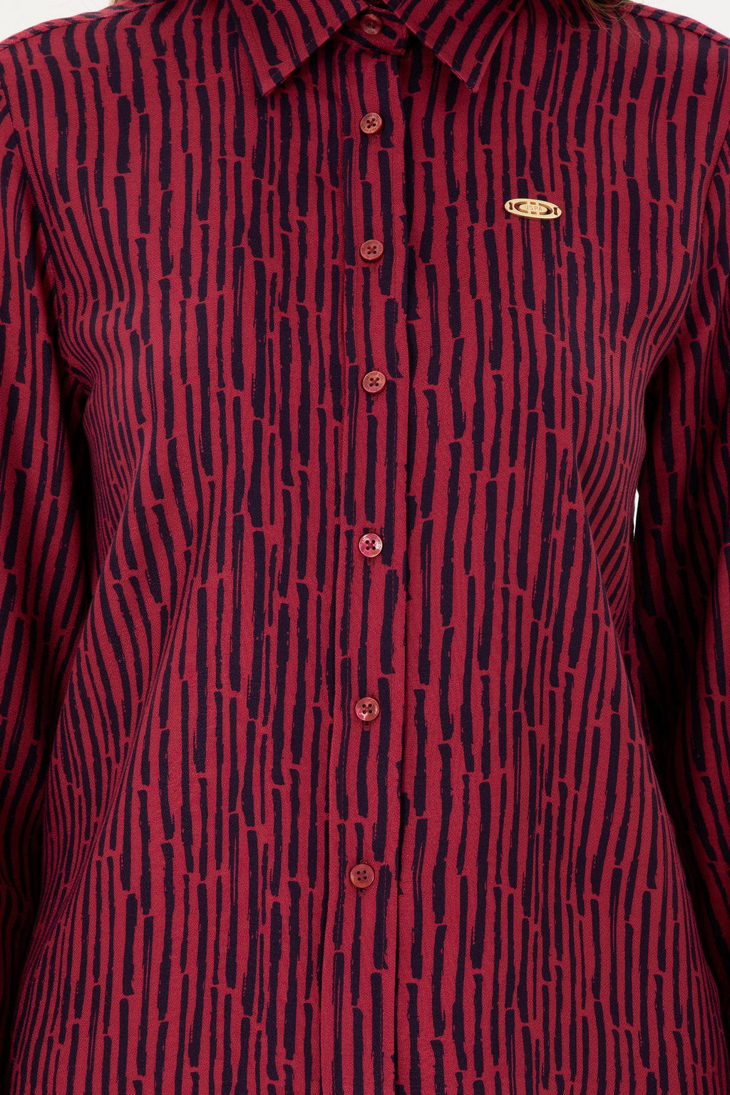 Женская рубашка с длинным рукавом вишневого цвета - U.s. polo assn фото 13