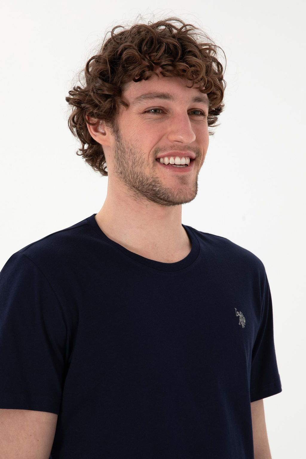 Erkek Regular Fit Bisiklet Yaka Lacivert Basic Ti__rt Sepette S_rpriz _ndirim - U.s. polo assn фото 2