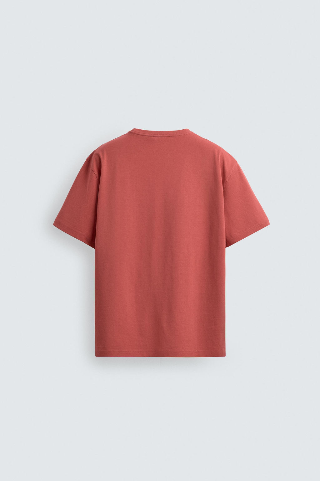 CAMISETA MEDIUM WEIGHT B?SICA /02 / Coral rojo - Zara фото 8