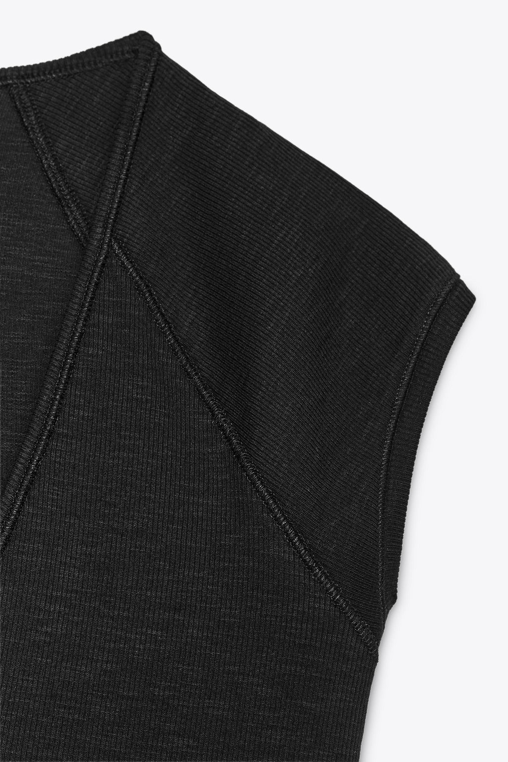RIB V-NECK T-SHIRT - Zara фото 5