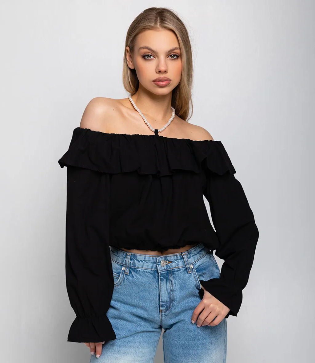 Блуза #КТ8207 (1), чёрный