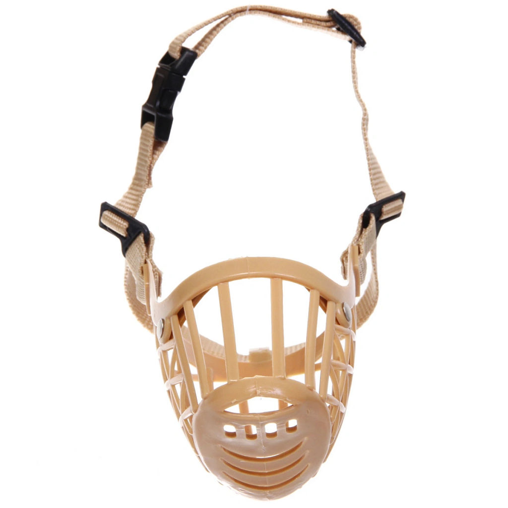 Цена за 2 шт. Намордник гуманный из гибкого пластика "Мой Бро", цвет светло - бежевый, №5 (лейбл)