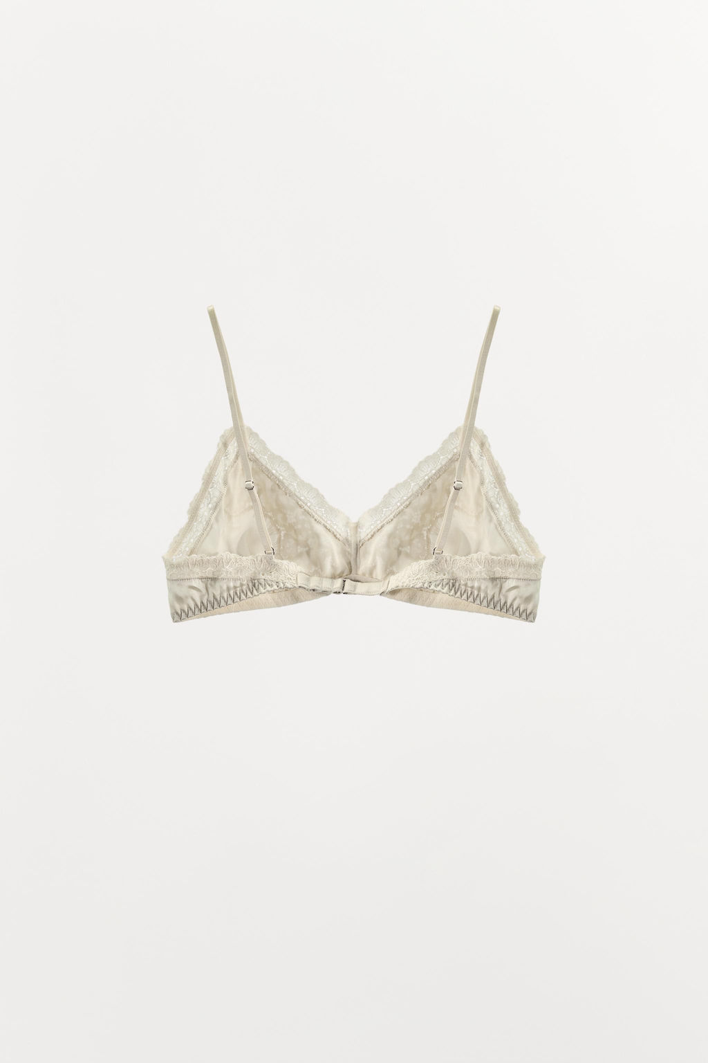 BRALETTE MEZCLA SEDA ENCAJE / Crudo - Zara фото 5