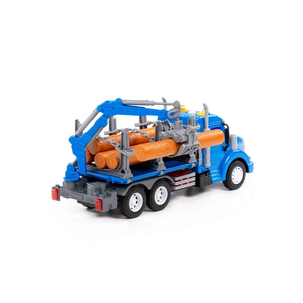 Профи, автомобиль-лесовоз инерционный (со светом и звуком) (синий) (в коробке) - Полесье фото 5