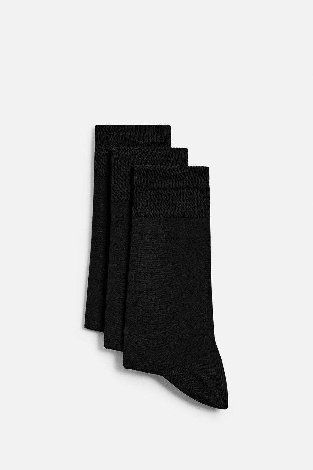 3-PACK OF MERCERISED COTTON SOCKS - Zara фото 4