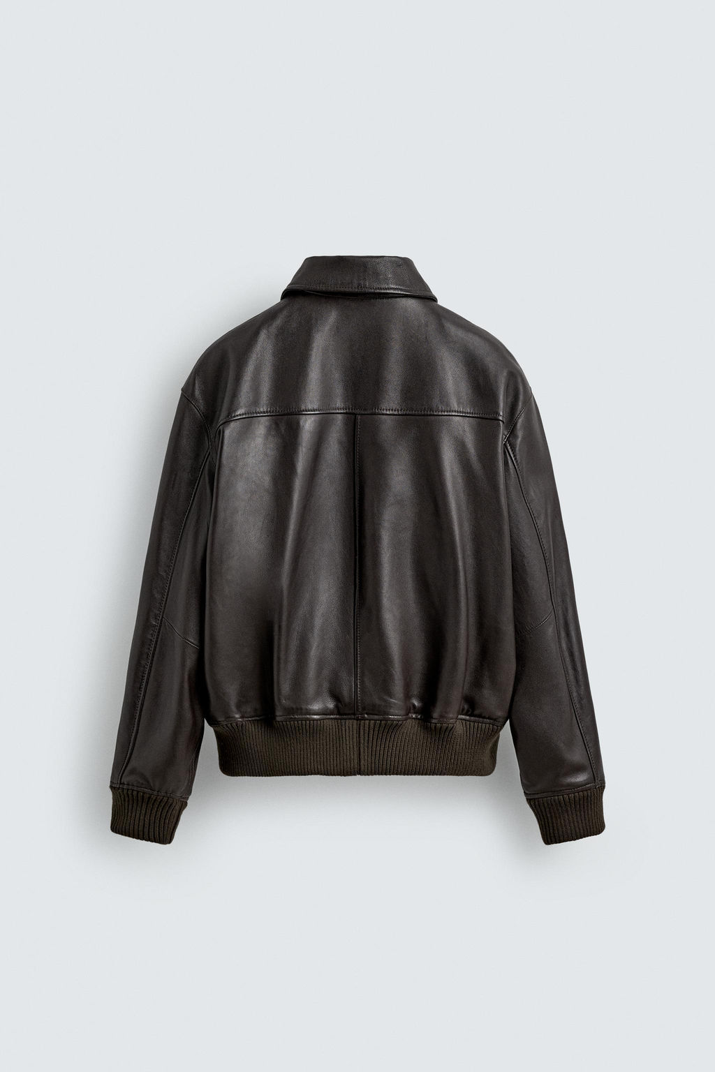 RELAXED FIT LEATHER JACKET - Zara фото 8