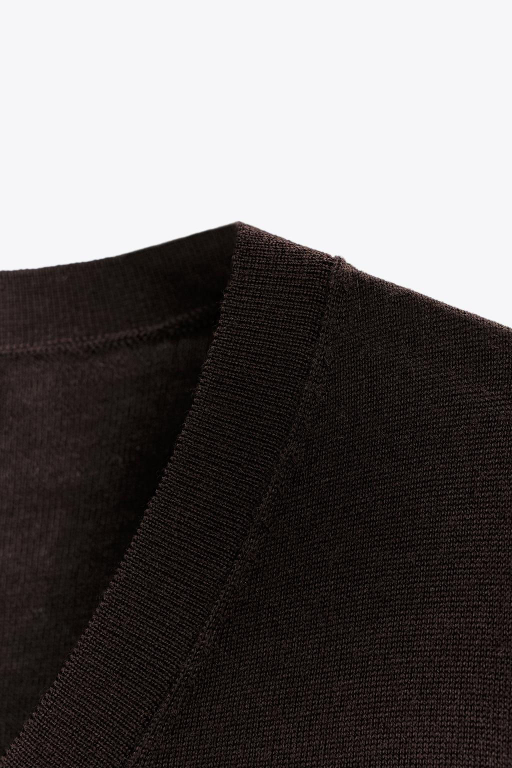 100% WOOL SHORT SLEEVE TOP - Zara фото 7