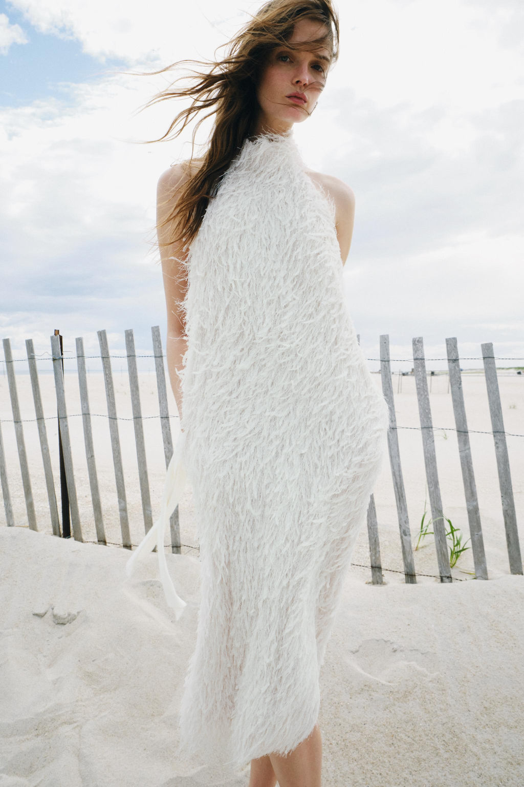 VESTIDO HALTER ZW COLLECTION / Blanco - Zara фото 2