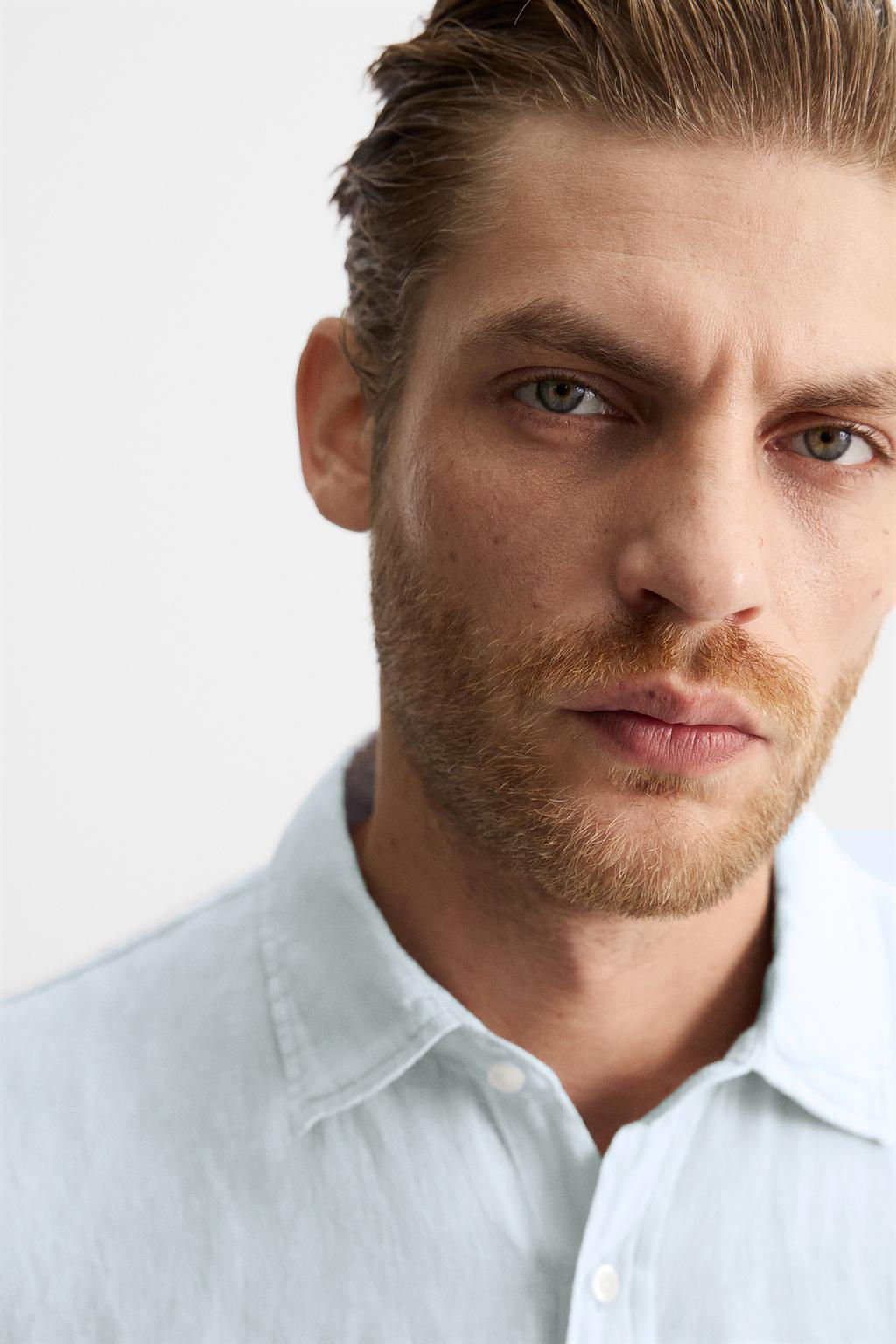 100% LINEN SHIRT - Zara фото 38