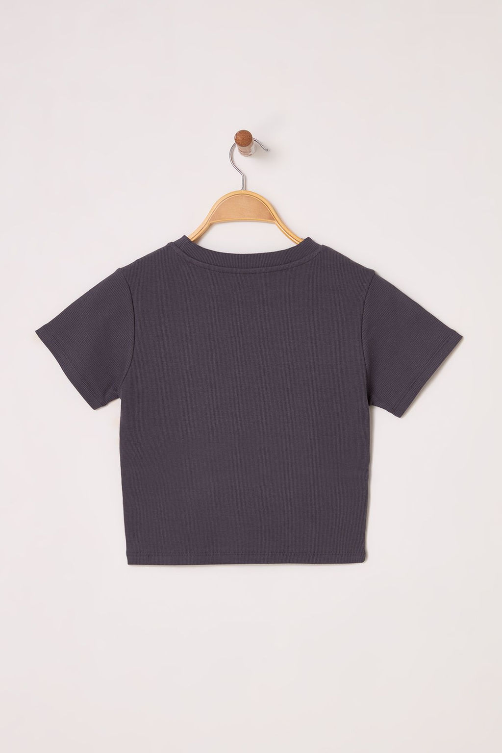 Trendyolmilla Beyaz Biye Detayl? Bisiklet Yaka Crop Fitilli Esnek Orme Bluz TWOAW21BZ0638  фото 6