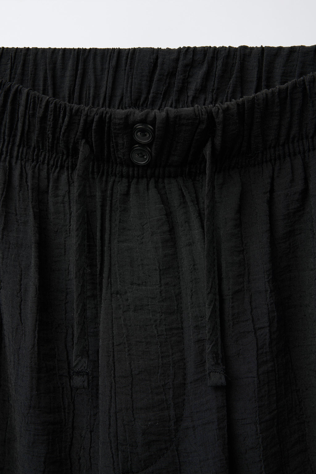 CRINKLED EFFECT WIDE-LEG TROUSERS - Zara фото 3
