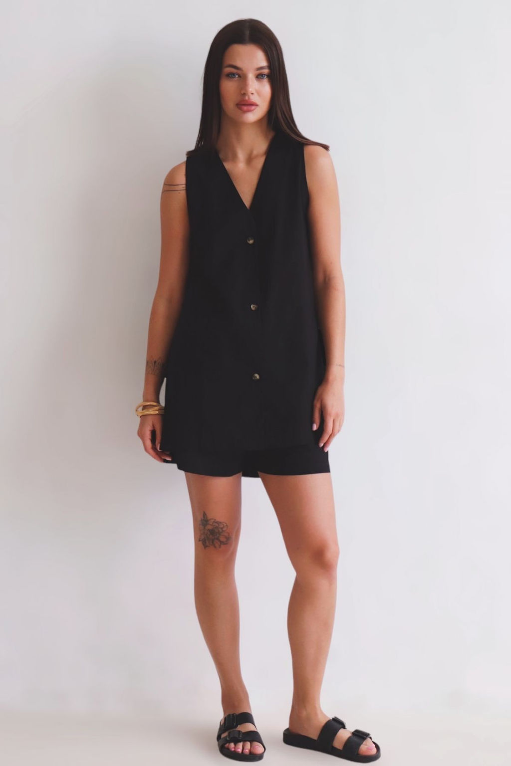 Martichelli Костюм хлопковый летний чёрный  фото 2