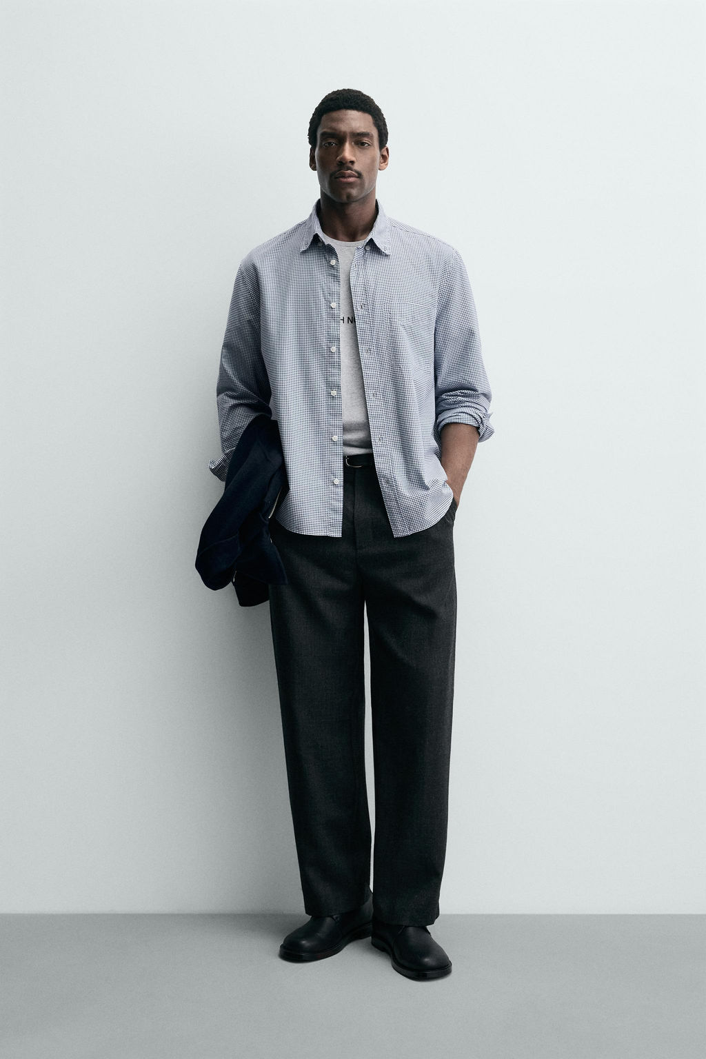 TEXTURED CHECK SHIRT