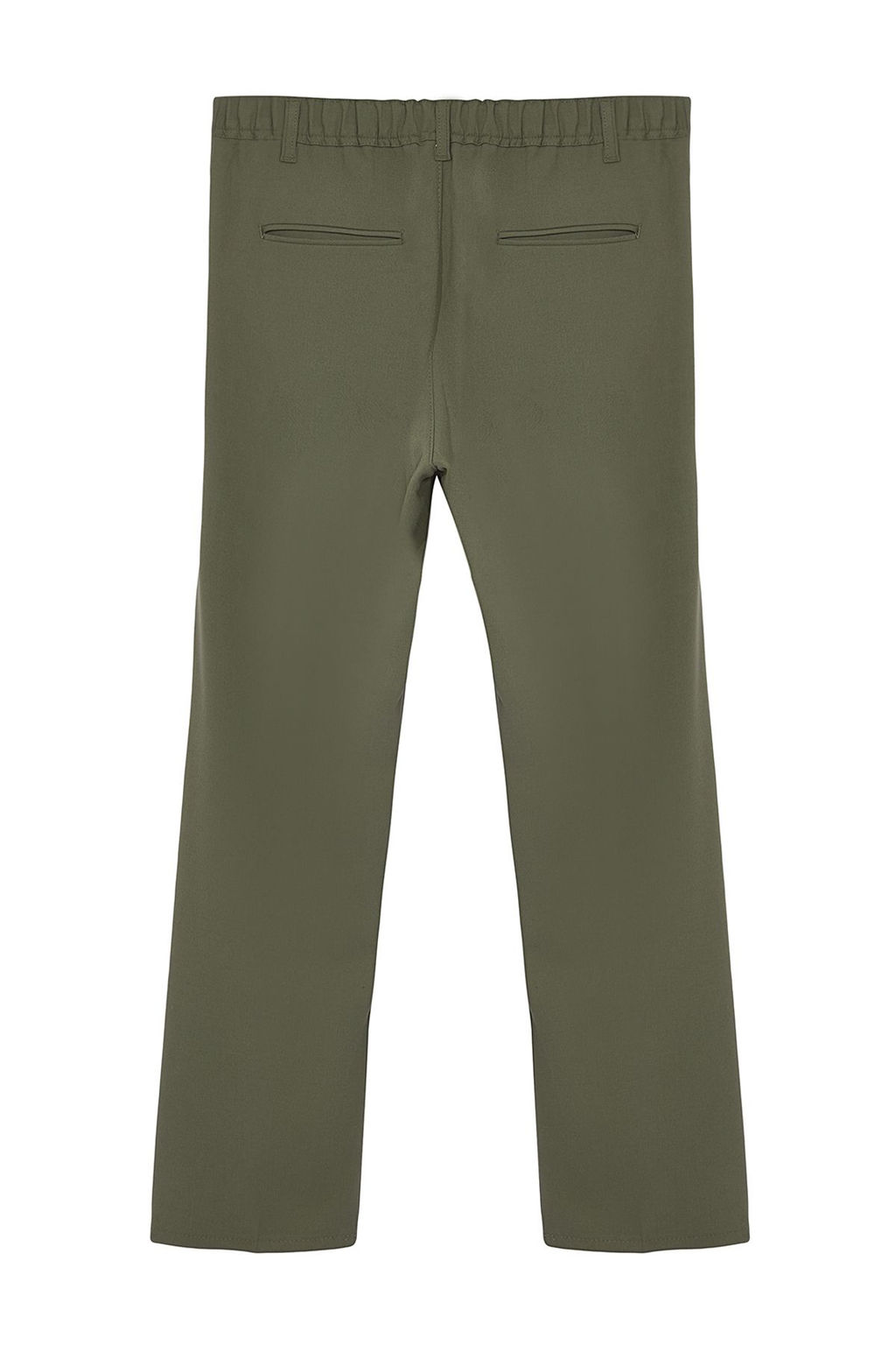 Haki Pileli Klasik Baggy Fit Kumas Pantolon TMNSS24PL00024
