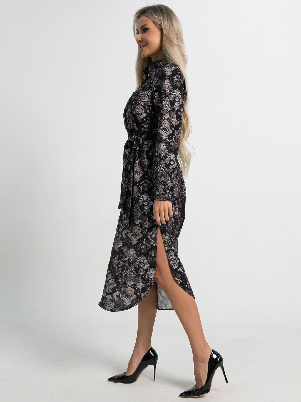 Платье-рубашка Долли (разноцветное) П15483-10М