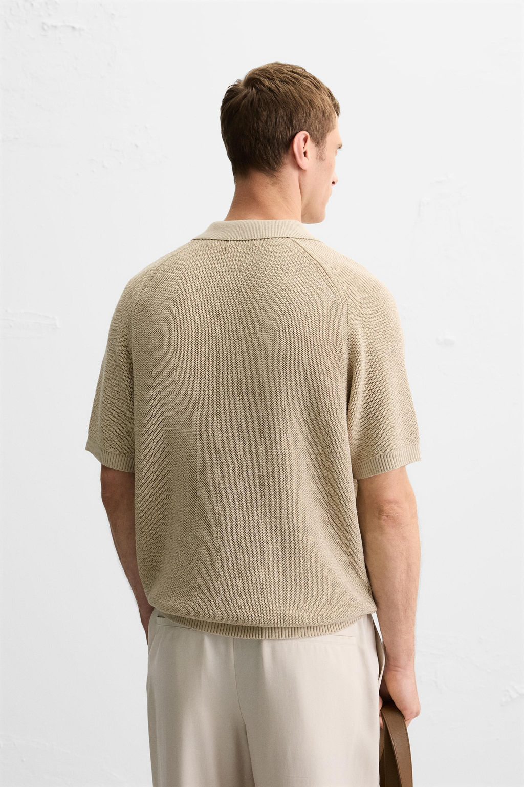 TEXTURED KNIT POLO SHIRT - Zara фото 3