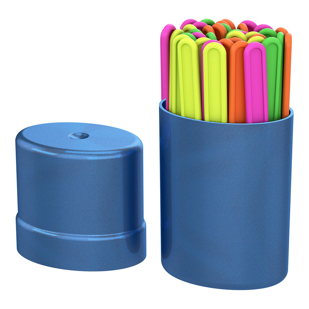 Цена за 1 шт. Счетные палочки пластиковые ErichKrause Ice Metallic (в тубусе по 50 шт)