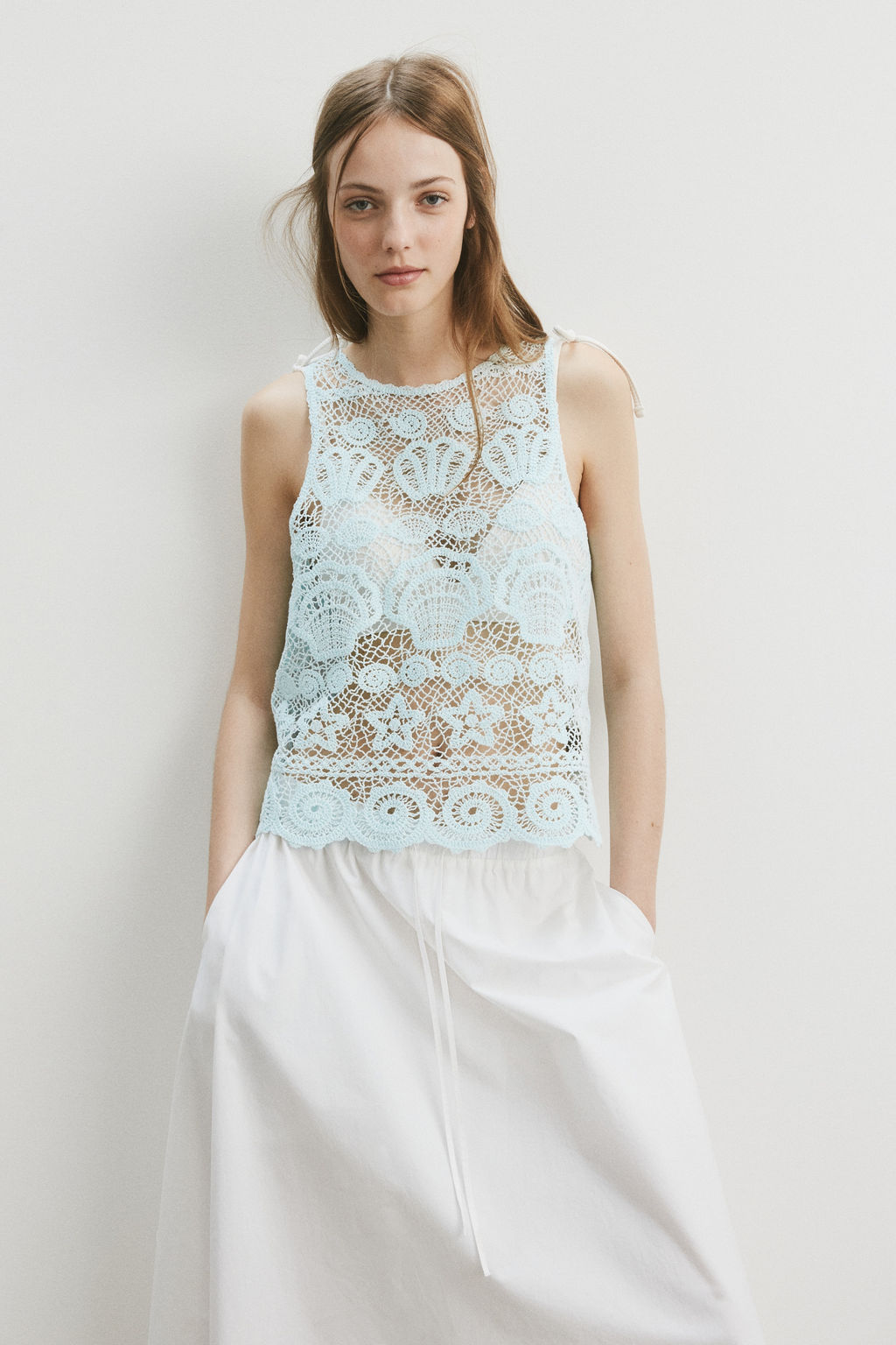 Top efecto crochet con motivos decorativos - H&m фото 2