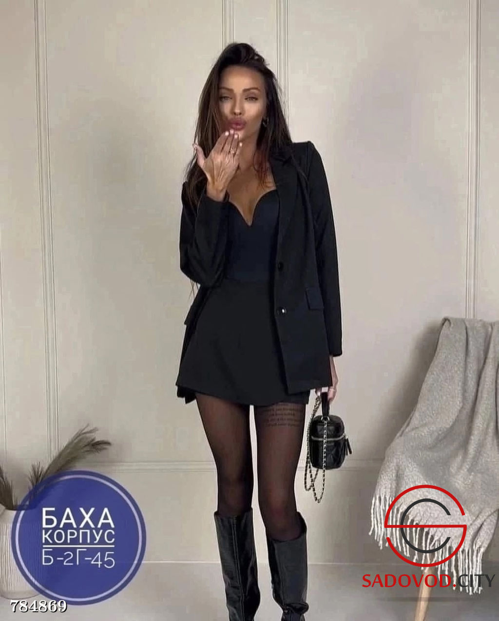 Классический костюм двойка пиджак и юбка-шорты - Bruno фото 9