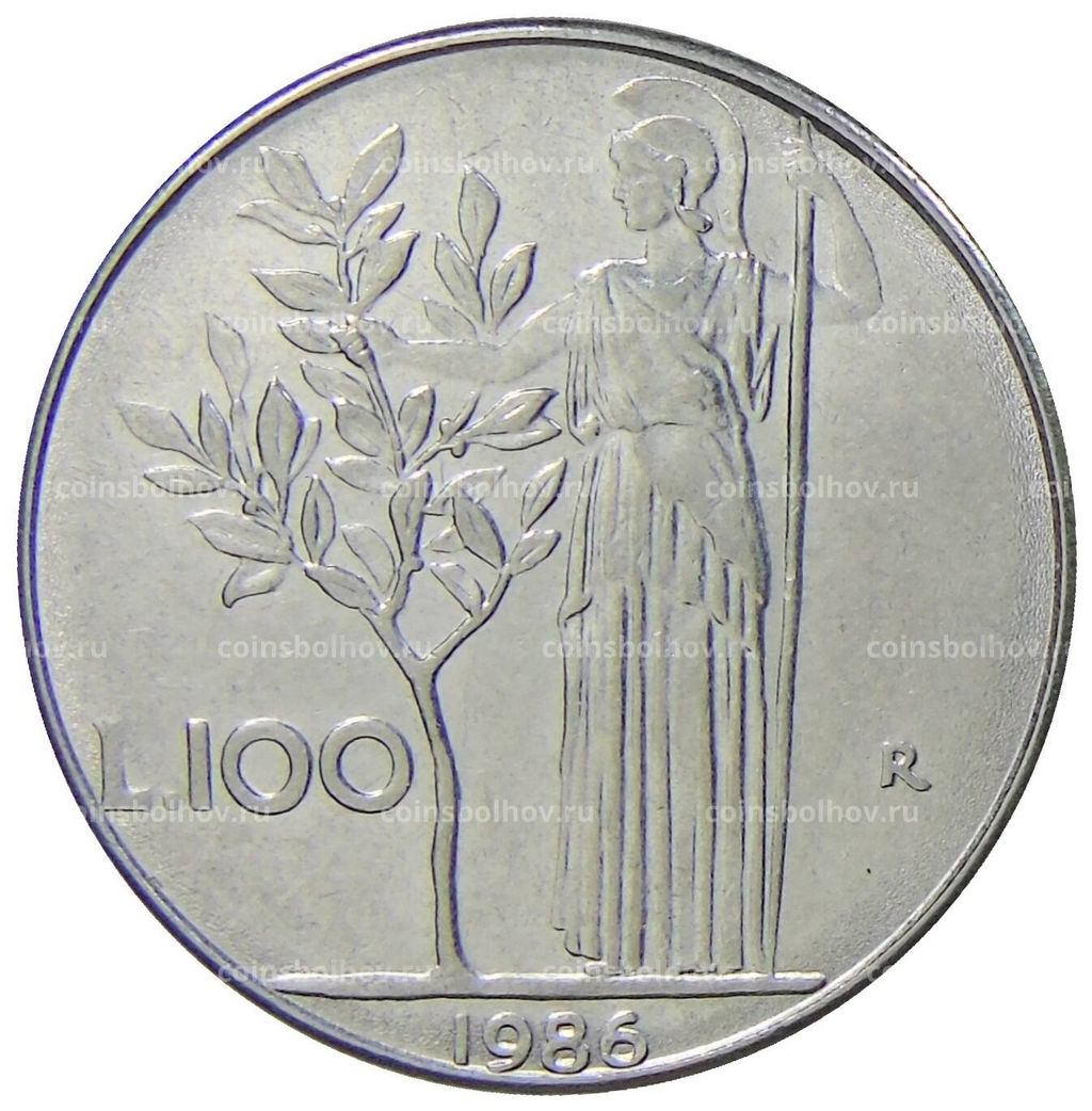 Монета 100 лир 1986 года Италия