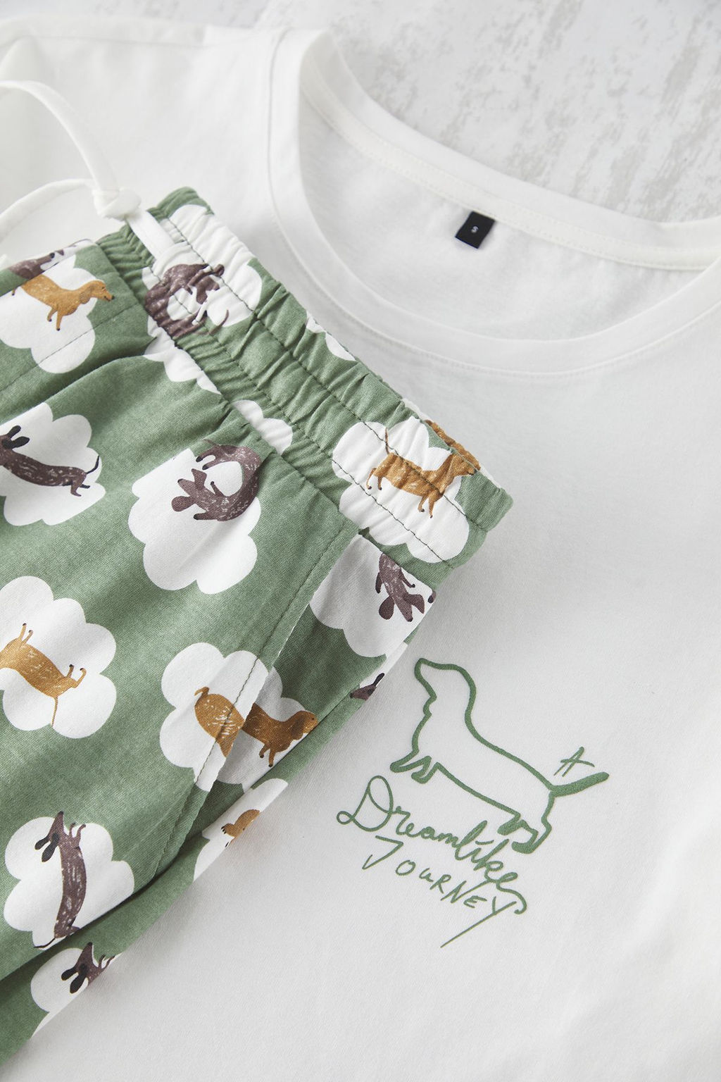 TRENDYOL MAN Lacivert Regular Fit Kopek Desenli Orme Sortlu Pijama Tak?m? TMNSS25PT00010 - Trendyolmilla фото 5