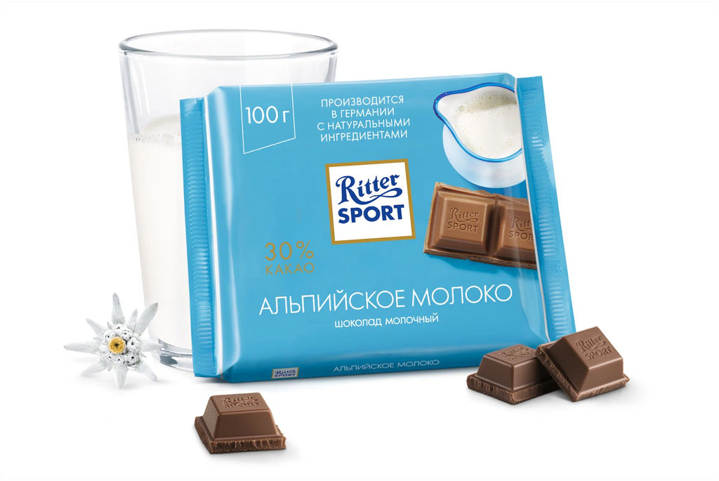 Альпийское молоко 100гр/Риттер Спорт/RU186/ (шт) - Ritter sport фото 2