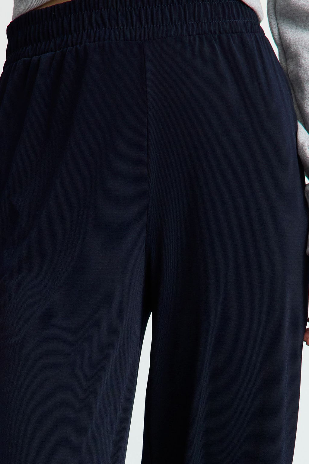 Lacivert Wide Leg/Rahat Kesim Yuksek Bel Esnek Pantolon TWOSS23PL00129