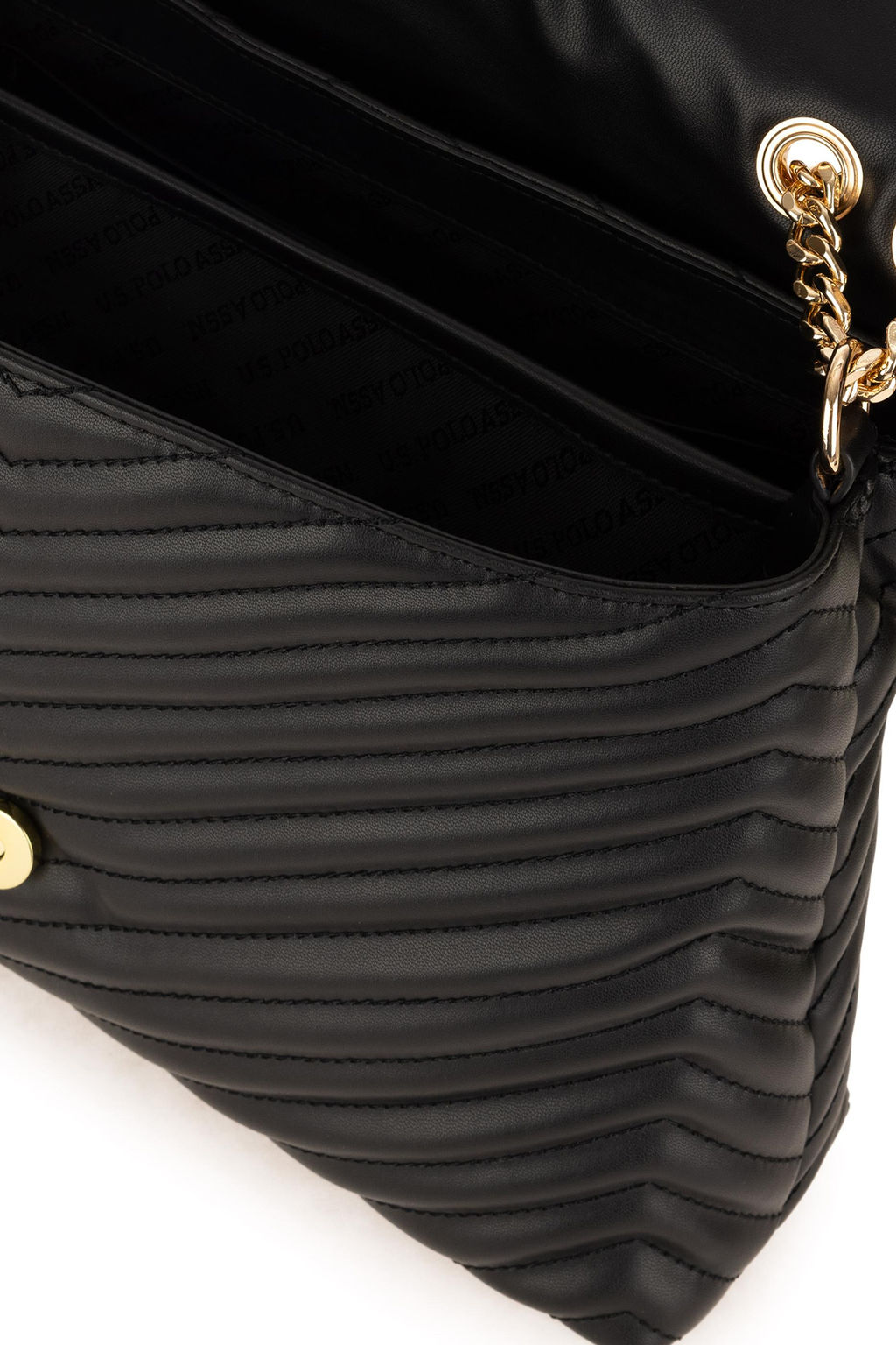 Женская черная сумка на плечо с ремешком-цепочкой Неожиданная скидка в корзине - U.s. polo assn фото 7