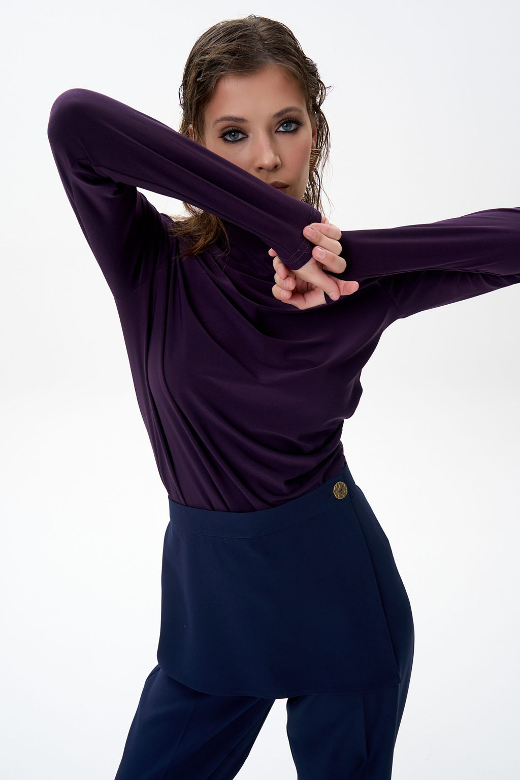 Лонгслив Нора (фиолетовый) - Эльза фото 5