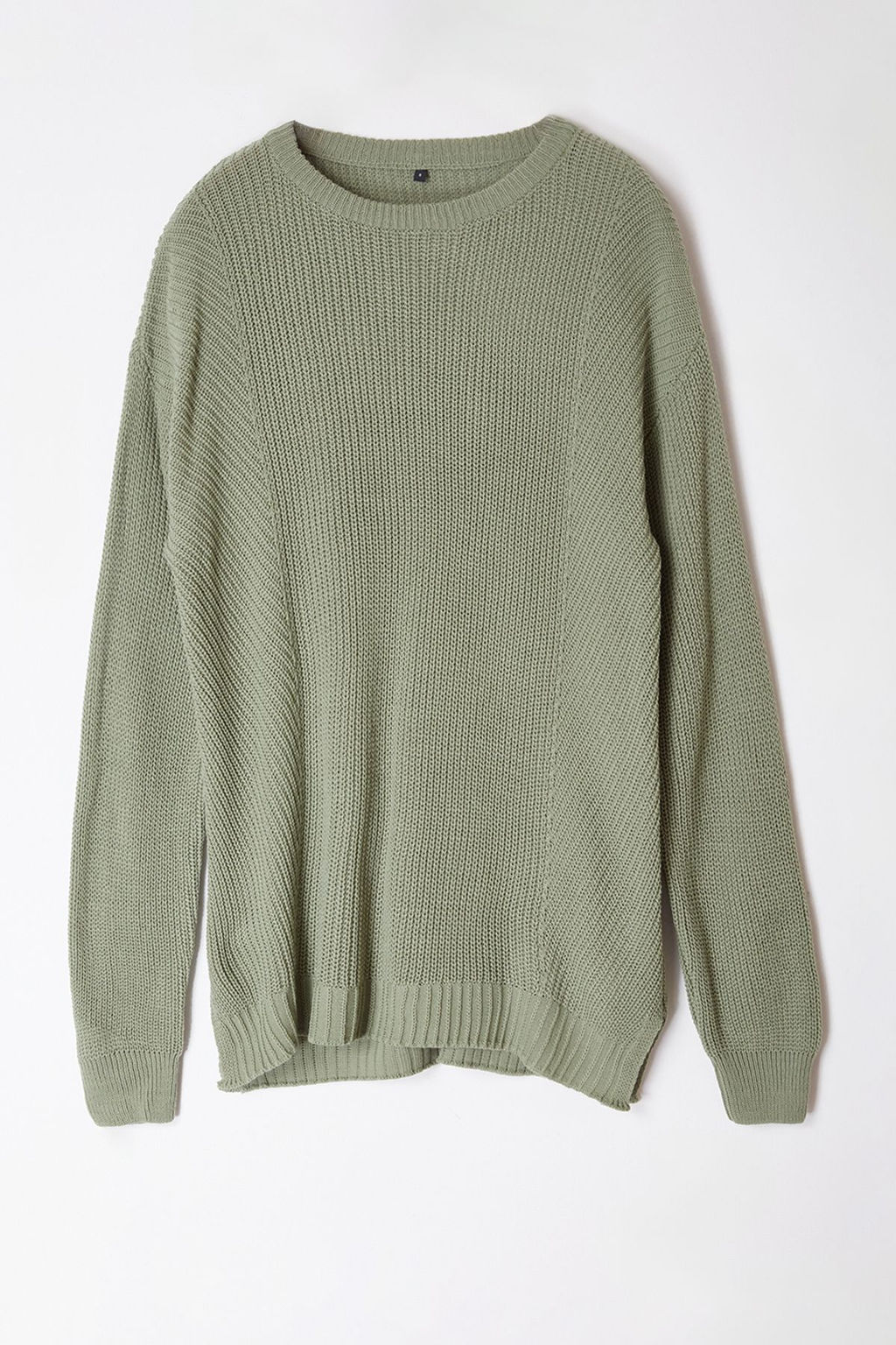 Trendyolmilla Man Mint Unisex Oversize Fit Genis Kal?p Bisiklet Yaka Y?rtmacl? Triko Kazak TMNAW21KZ0552  фото 9