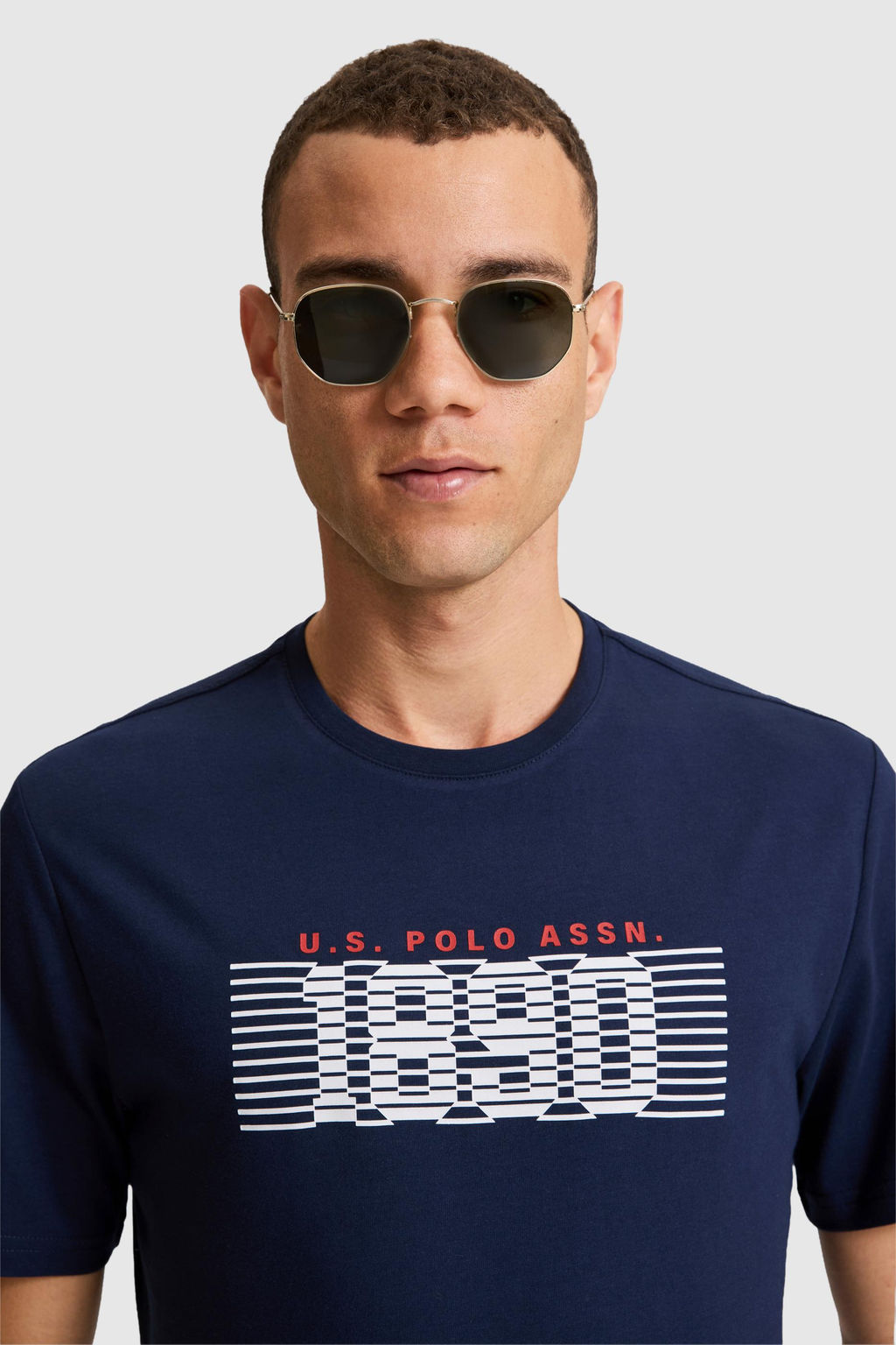 Erkek Lacivert Regular Fit Bisiklet Yaka Ti__rt