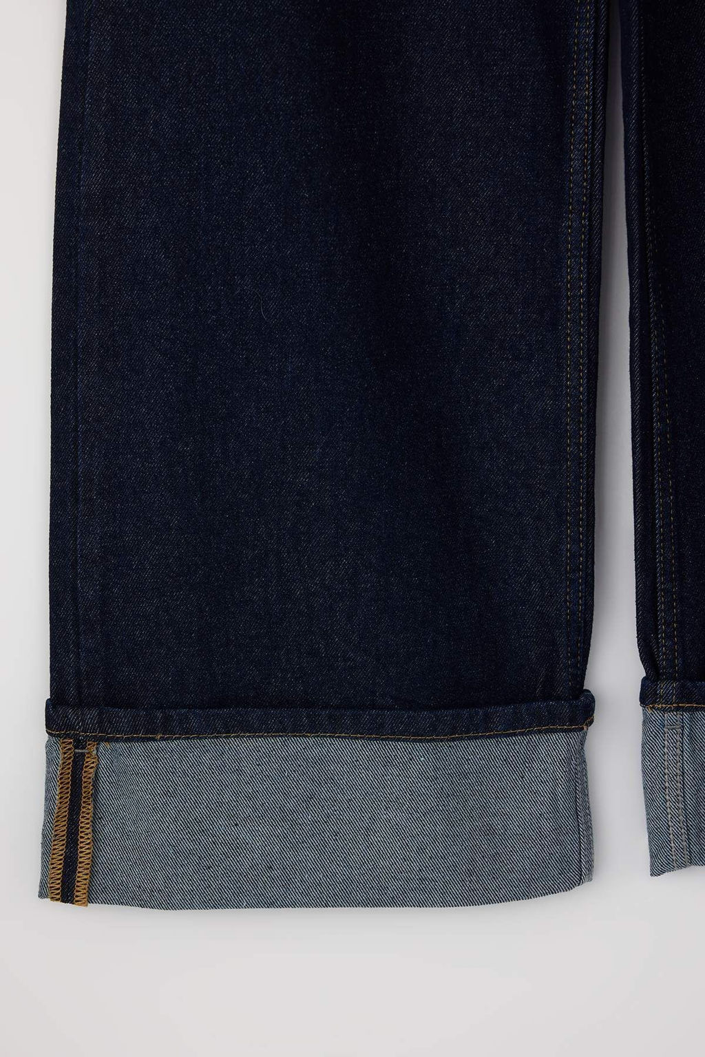 Koyu Mavi Paca Katlamal? Normal Bel Wide Leg Jeans TWOAW26JE00011 - Trendyolmilla фото 6