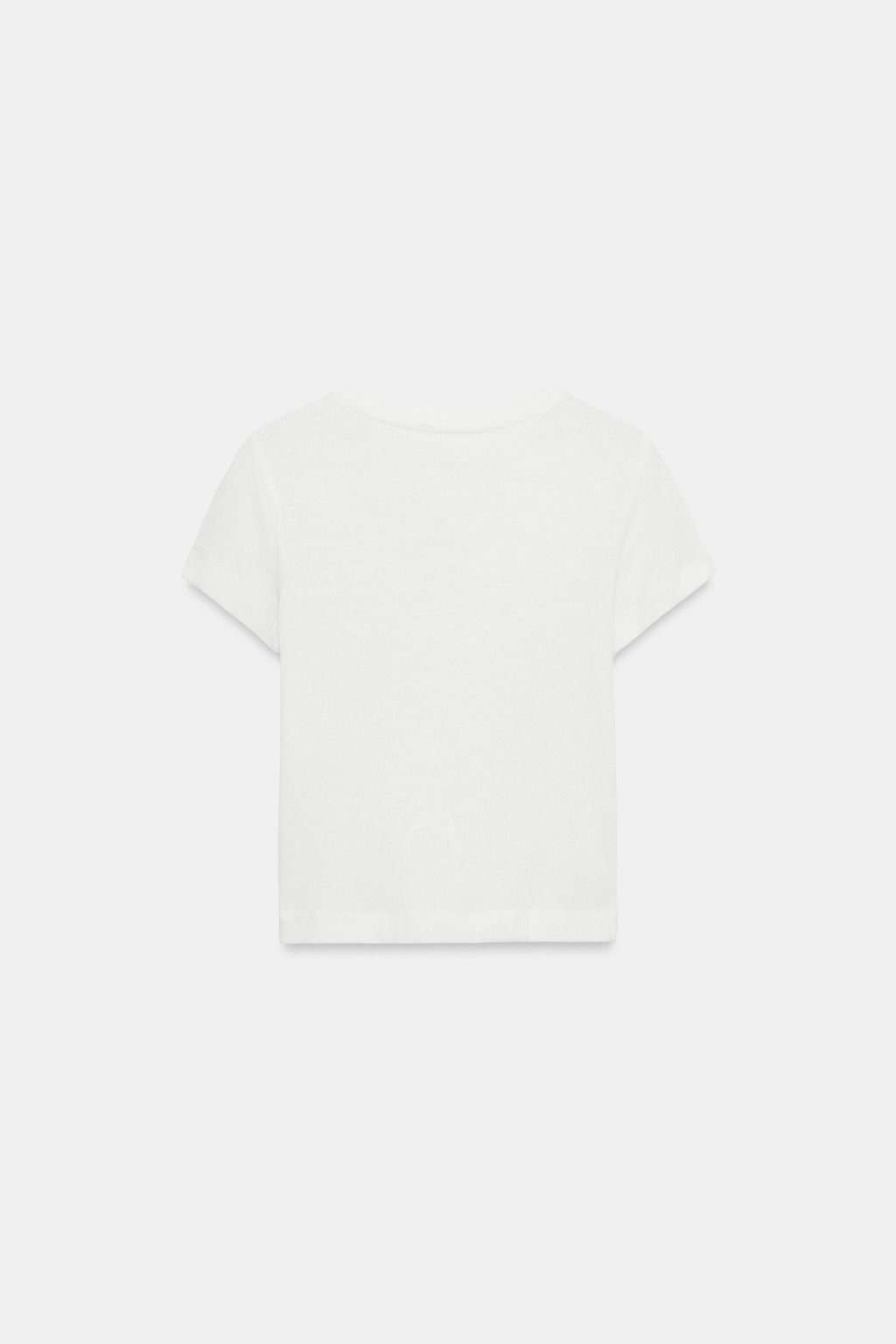 CAMISETA R?STICA MANGA CORTA / Blanco - Zara фото 6