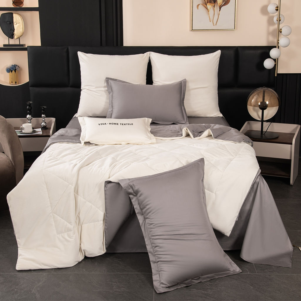 Комплект постельного белья на резинке Сатин Velvet Premium с Одеялом VPR013 180*200*25;160*200*25;140*200*25 Евро наволочка