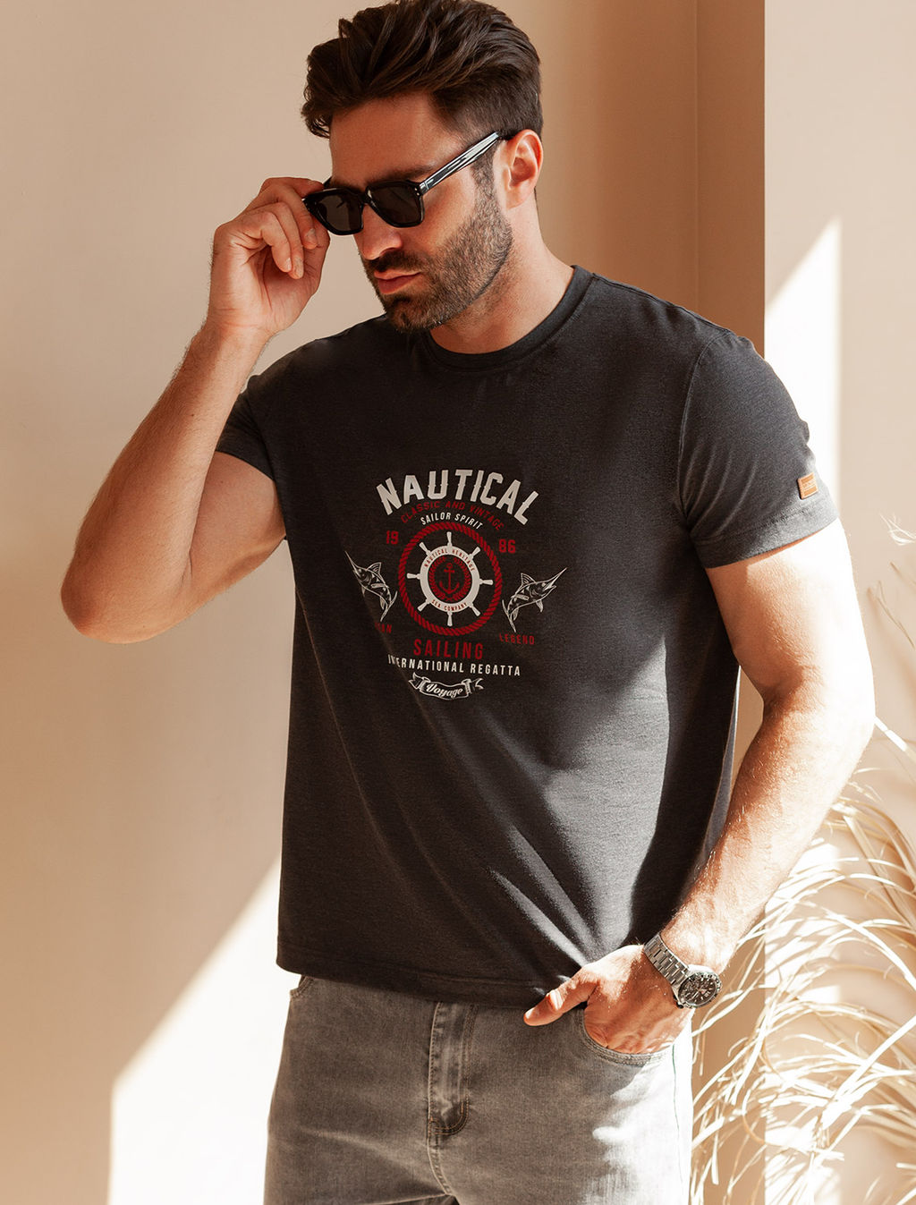 Футболка из премиального хлопка с авторским принтом - Vilatte фото 2