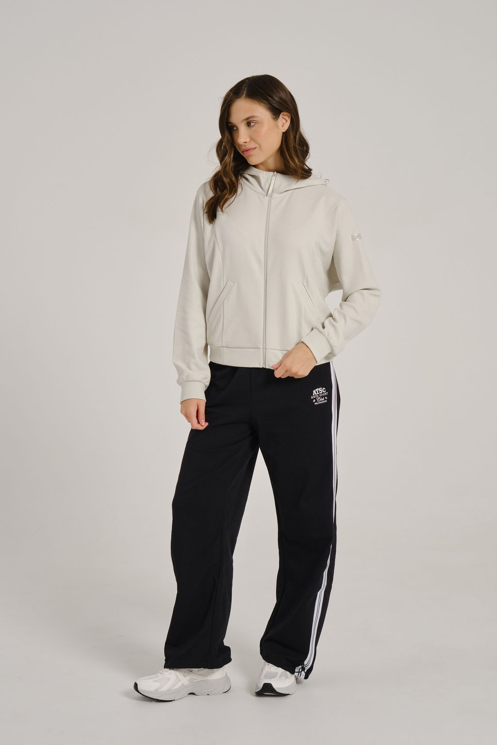 Толстовка на молнии Серо-бежевый COMMUTE Knit Track Top