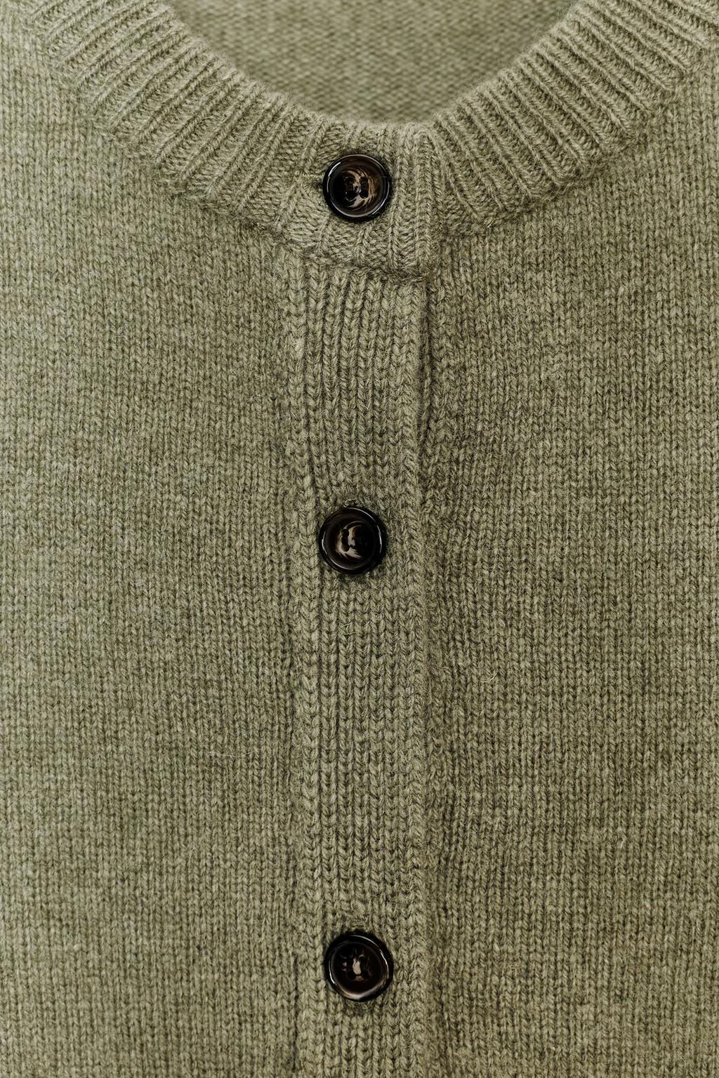 CASHMERE AND WOOL BASIC CARDIGAN - Zara фото 19