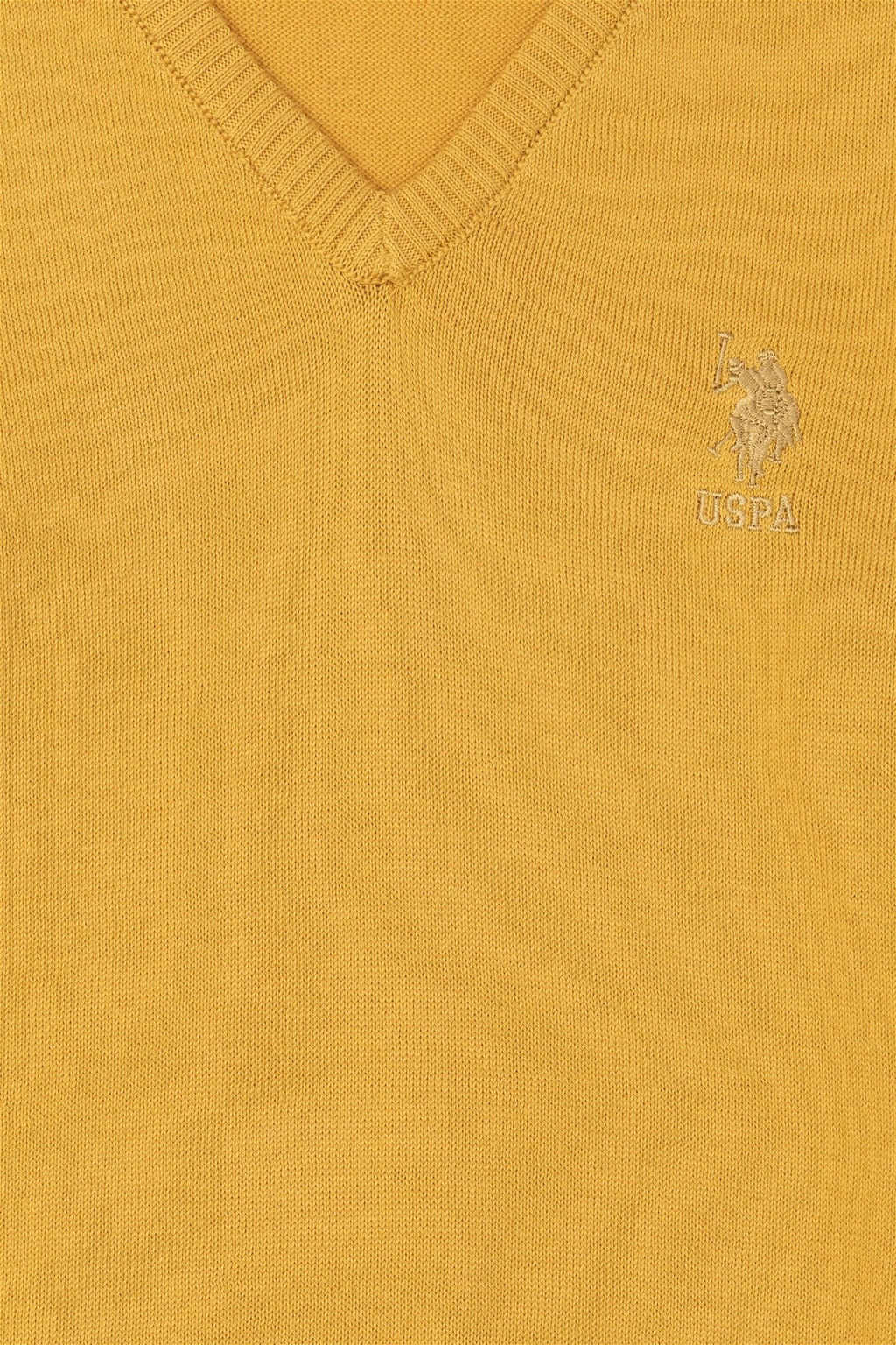 U. S. Polo Assn / Базовый свитер горчичного цвета для мальчика - U.s. polo assn фото 3