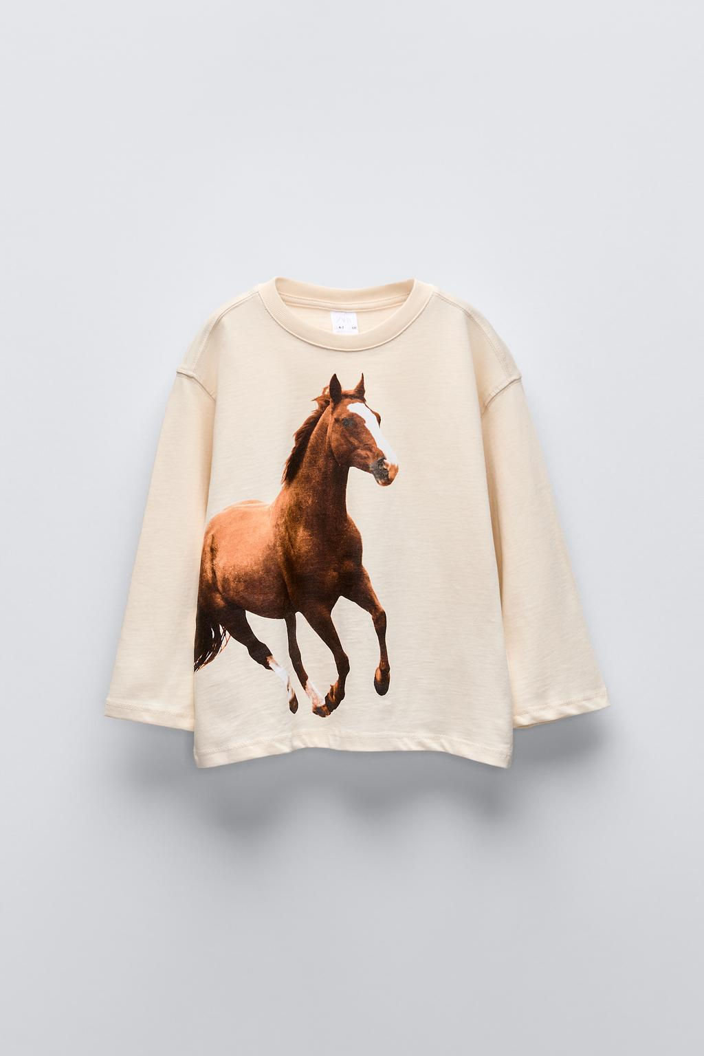 HORSE PHOTO T-SHIRT - Zara фото 4
