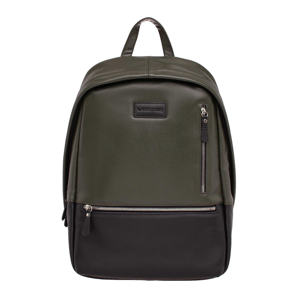 Кожаный рюкзак Adams Green/Black