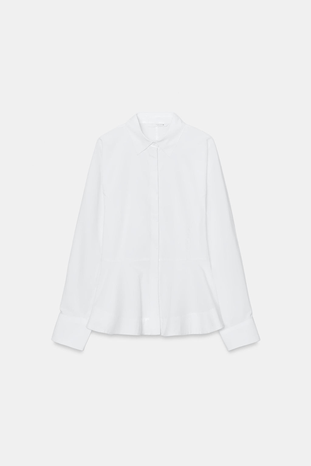 CAMISA POPEL?N PEPLUM / Blanco - Zara фото 8
