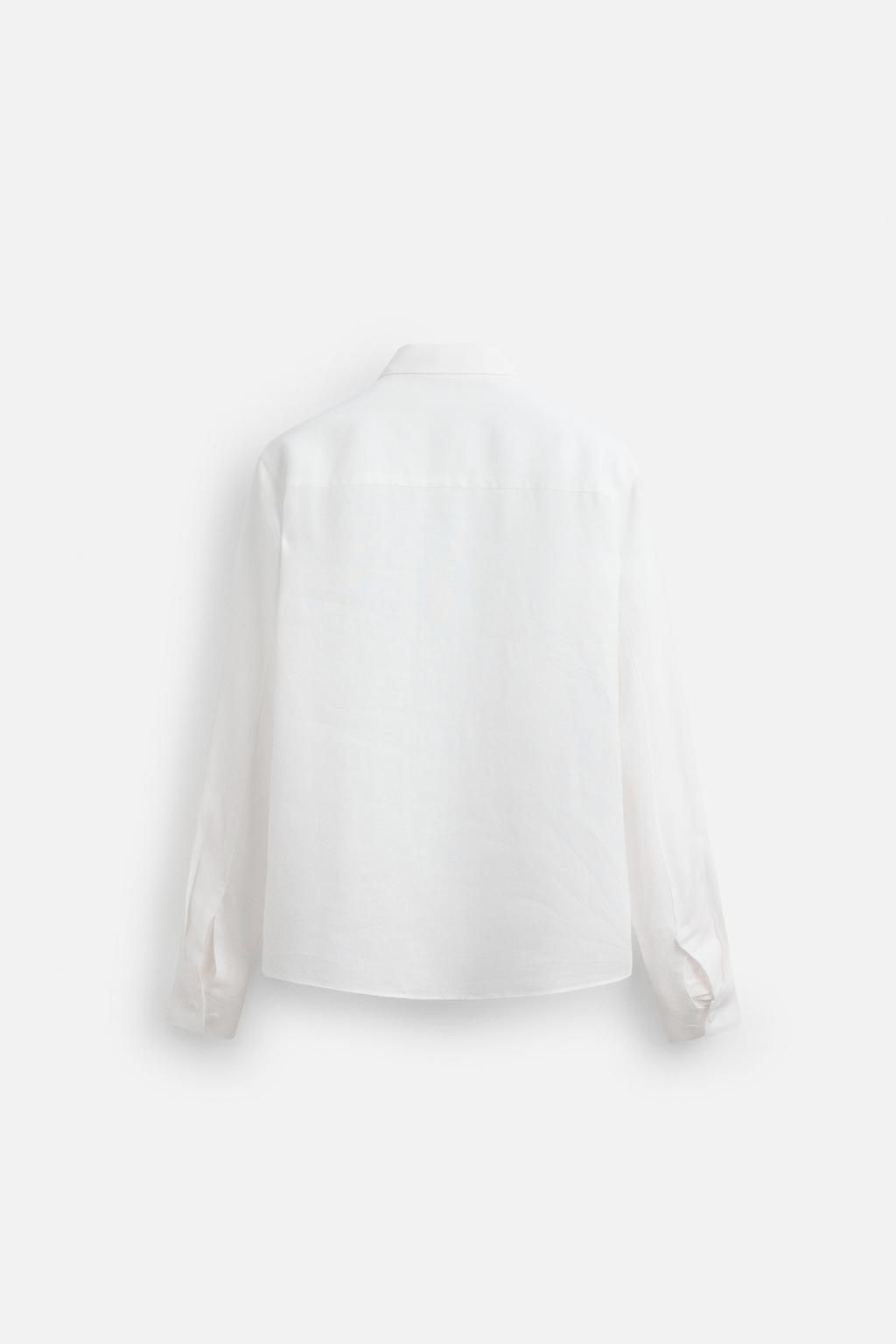 100% LINEN OVERSHIRT - Zara фото 8
