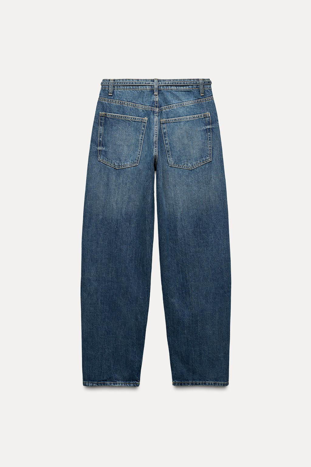 MID-RISE TAILORED BALLOON JEANS - Zara фото 8