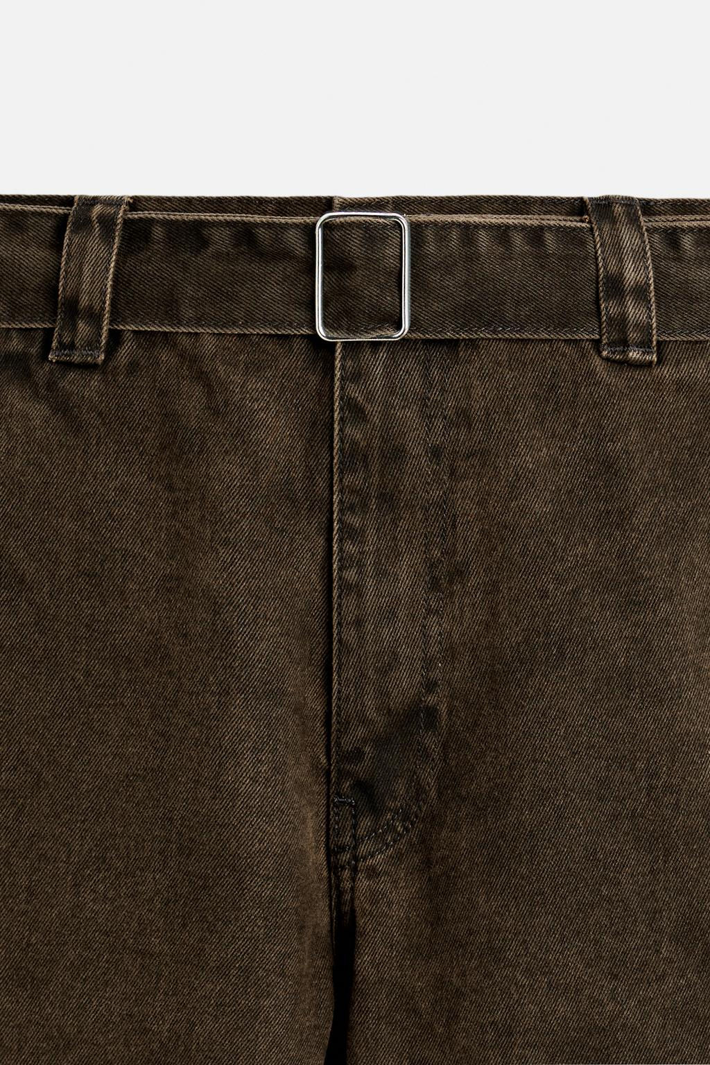 LIMITED EDITION RELAXED BELT JEANS - Zara фото 8