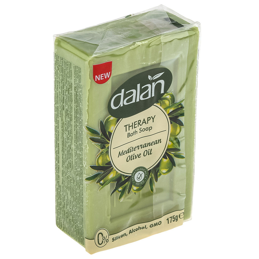 Мыло туалетное твердое Dalan Therapy 175г, банное, Средиземноморское оливковое масло (Турция)  фото 3